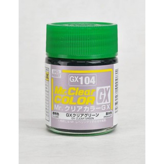 สีมิสเตอร์ฮอบบี้ Mr.CLEAR COLOR GX104 CLEAR GREEN 18ml