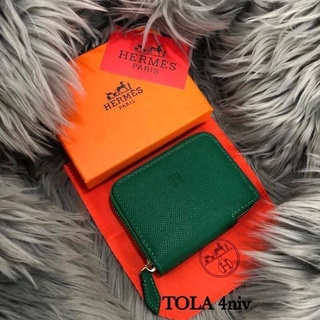 พร้อมส่ง   ใบสั้น ซิปรอบ ขนาด 4 นิ้ว hm กระเป๋าสตางค์ใบสั้น  hermes wallet แอร์แมส