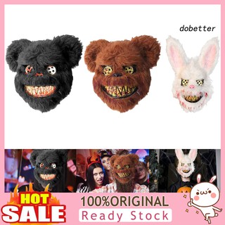 BLOODY Doh_Plush Bloody Bear Rabbit Creepy หน้ากากคอสเพลย์สําหรับงานปาร์ตี้ฮาโลวีน