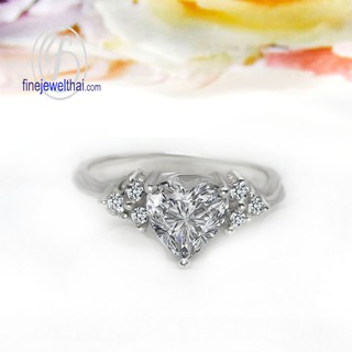 Finejewelthai-แหวนเพชร-แหวนเงินแท้-แหวนแต่งงาน-แหวนหมั้น-R1108cz