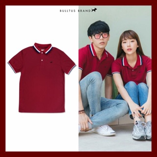 เสื้อโปโล Bulltus สีแดงเลือดหมู ( มีเก็บเงินปลายทาง)