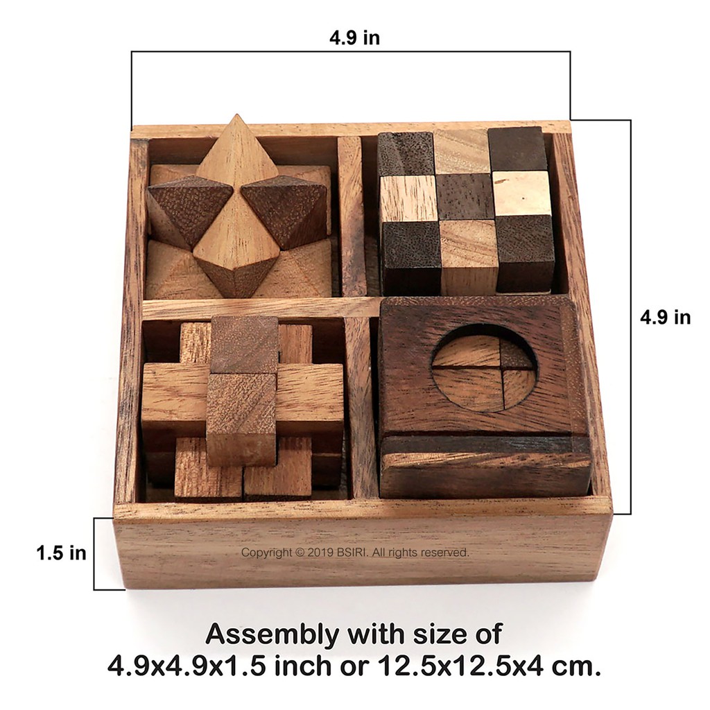 ชุดเกมไม้-4-ชิ้น-4-games-in-a-wooden-box-เกมส์ไม้บริหารสมอง-เกมไม้ปริศนา-เกมฝึกสมอง-wooden-puzzle-brain-teaser-puzzle