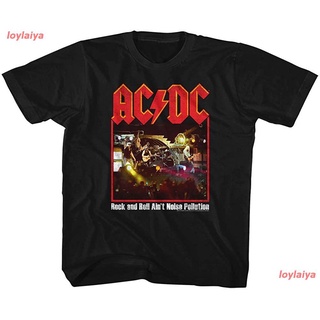 ACDC Music Noise Pollution 2 Toddler Short Sleeve T Shirt 2T Black เอซี/ดีซี ​วงร็อค เสื้อยืดพิมพ์ลาย เสื้อยืดชาย เสื้อย
