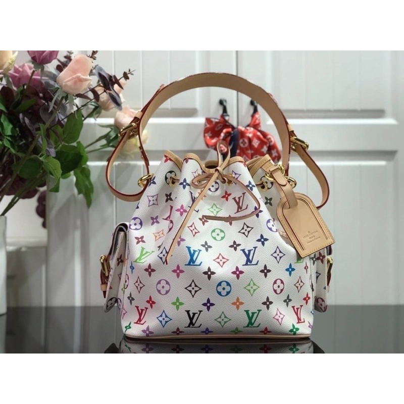 louis-vuitton-multicolor-bucket-bag-พร้อมส่ง-เนื้องานสวยหนังแท้-100