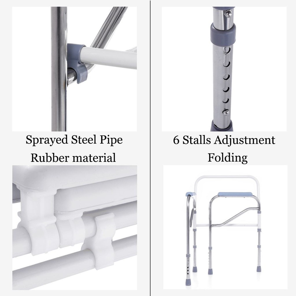 เก้าอี้ขับถ่าย-แบบพับได้-เก้าอี้นั่งถ่าย-ผู้สูงอายุ-พับได้-เก้าอี้ส้วม-โครงสแตนเลส