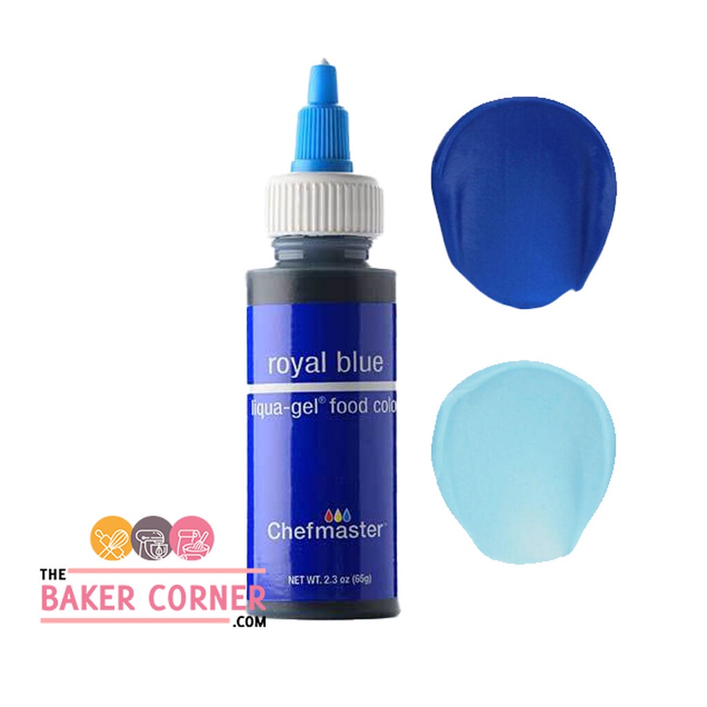 สีเจล สีน้ำเงินขวด 65กรัม / Chefmaster Color ROYAL BLUE Liqua-Gel 2.3oz ...