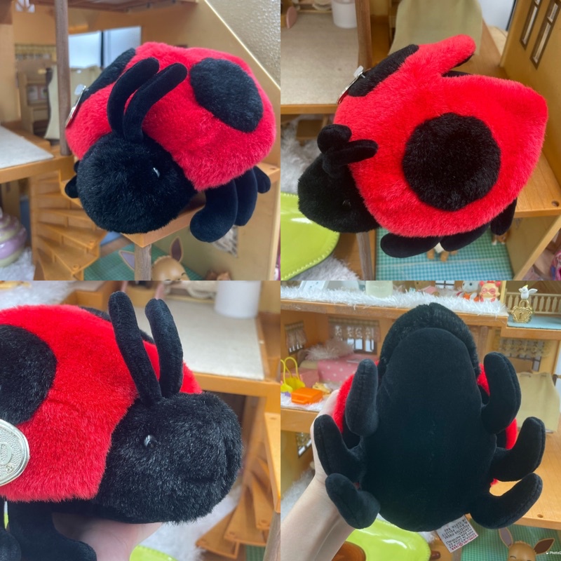 ตุ๊กตาแมลงเต่าทอง-ขนวินเทจ-ขนเก่า-ท้องถ่วง-ป้ายห้อย-vintage-1989-gund-ladybug-stuffed-animal-สัตว์เสมือนจริง-สัตว์แปลก