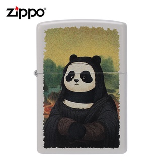 Zippo Zippo ของแท้℡✙☋Zippo Zippo ไฟแช็กของแท้ Panda Mona Billowing Smile IP joint collection class ไฟแช็กกันลม