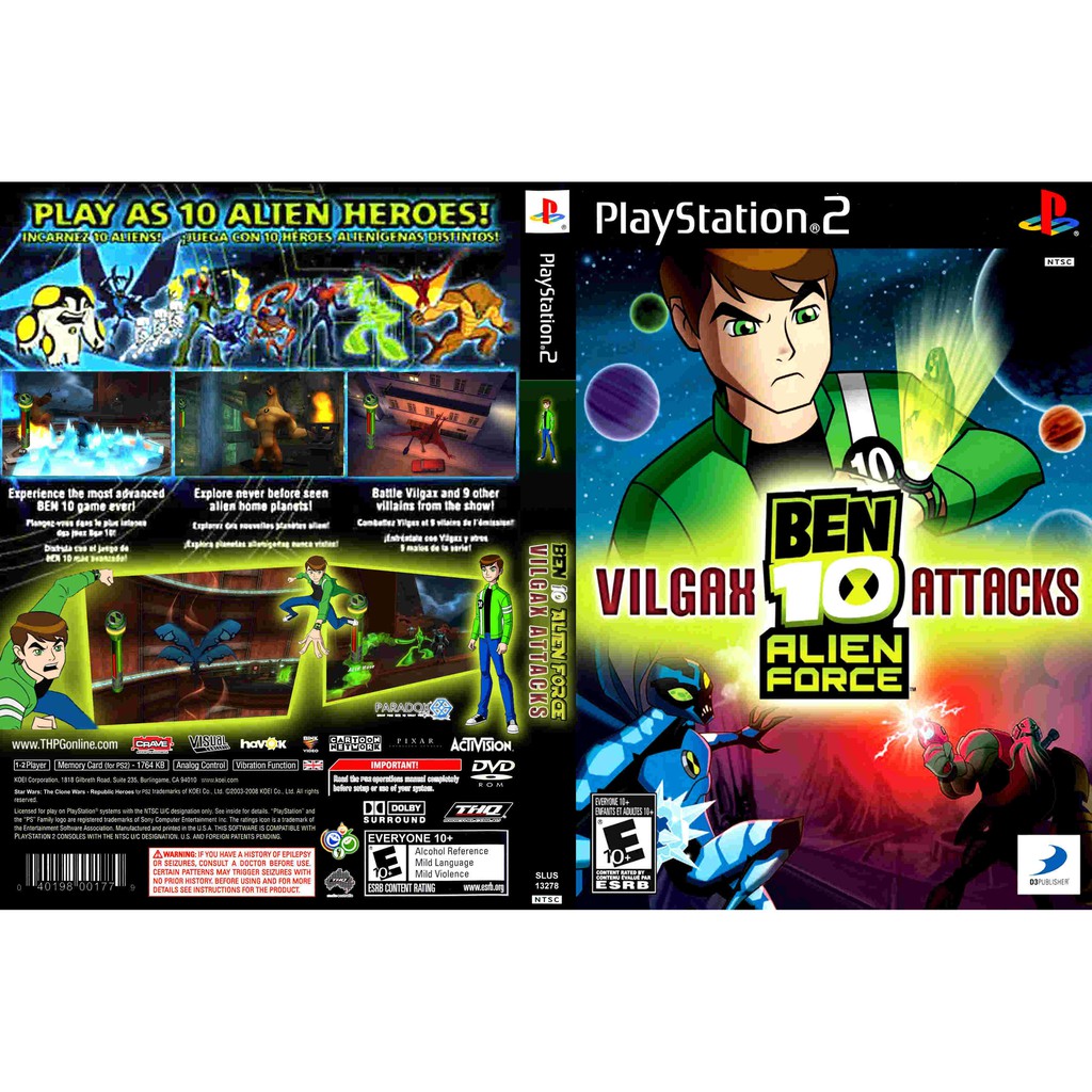 แผ่นเกมส์-ps2-เกมแนะนำ-ben-10-alien-force-vilgax-attacks