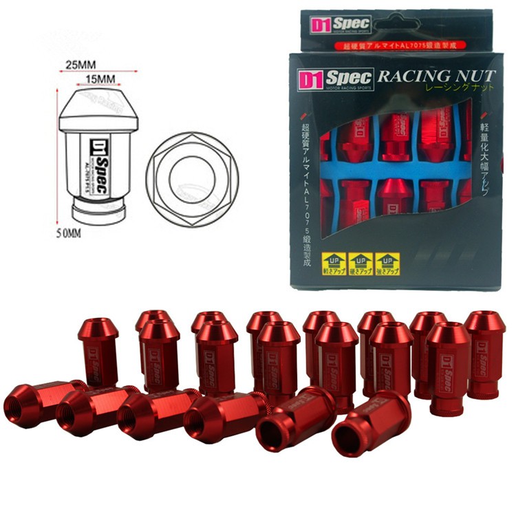 20 ชิ้น D1 Spec JDM Racing ล้อ Lug Nuts สกรู M12X1.5 สําหรับ Honda Ford ...