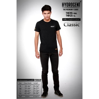 [S-5XL] 🔥ลดล้างสต็อก​ HYDROGENT® เสื้อยืด​ Classic | ไซส์ XL (สีดำ-งานปัก)