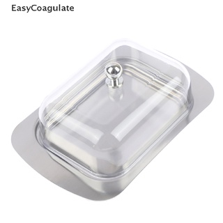 Eas Butter Dish Box Container Cheese Bread Storage Tray With See-through Lid Ate