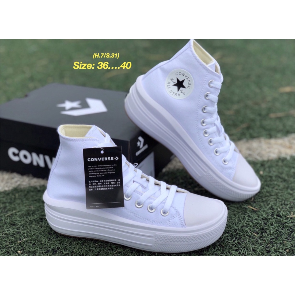 converse-รองเท้าผ้าใบผูกเชือกแบบหุ้มข้อ-พร้อมกล่อง