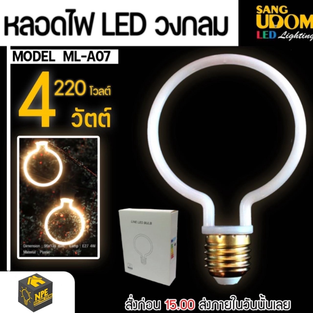 หลอดไฟ รูปวงกลม LED สีสวย LINE LED BULB | Shopee Thailand