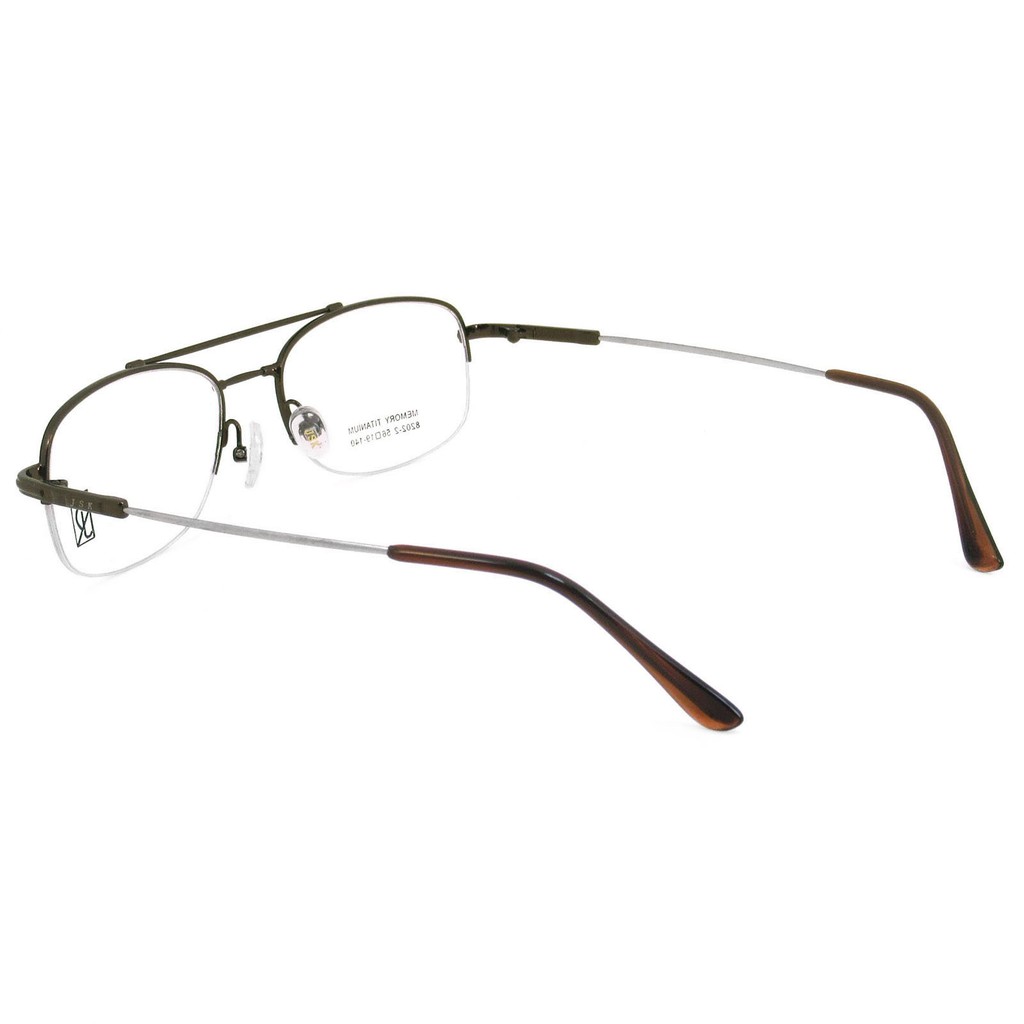 titanium-100-แว่นตา-รุ่น-82022-สีน้ำตาล-กรอบเซาะร่อง-ขาข้อต่อ-วัสดุ-ไทเทเนียม-สำหรับตัดเลนส์-กรอบแว่นตา-eyeglasses