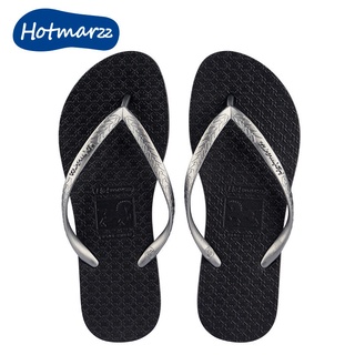 Hotmarzz แฟชั่น flip flops รองเท้าแตะผู้หญิงรองเท้าแตะชายหาดลื่นด้านล่างหนา