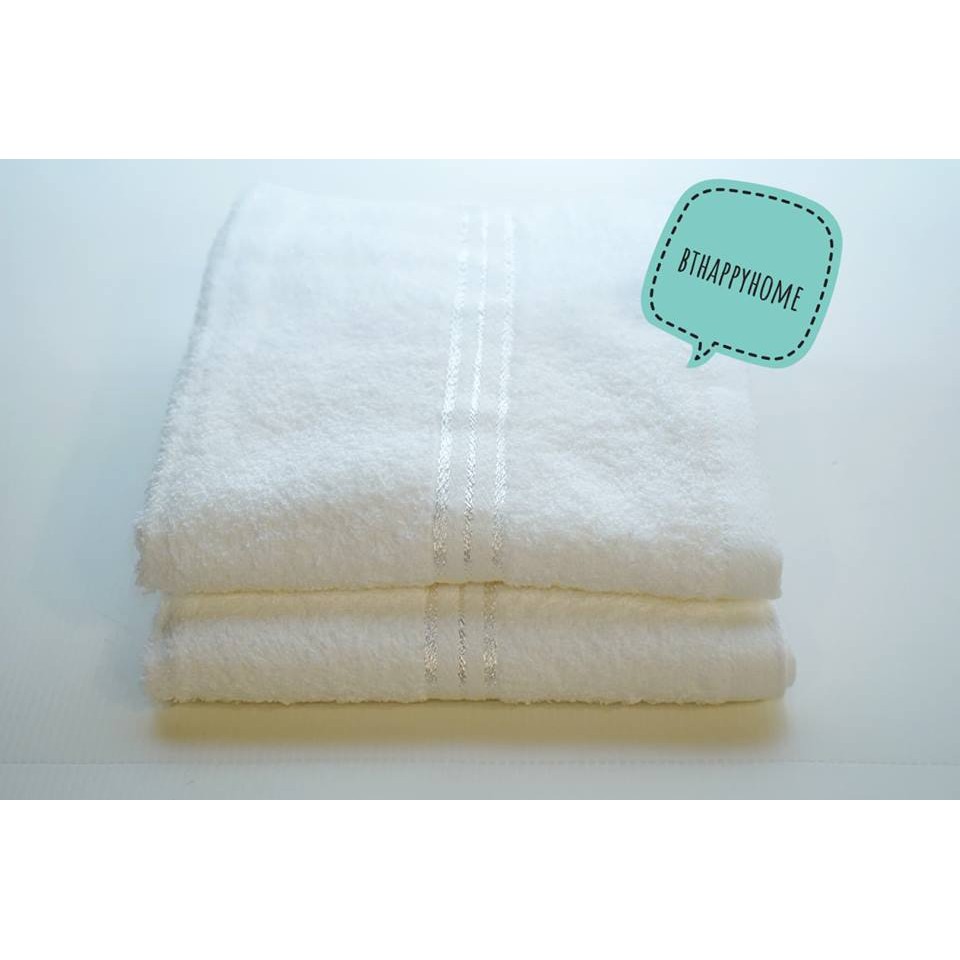 ผ้าขนหนู-cotton-100-ราคาโรงงาน-ขนาด-15-30-สีขาว