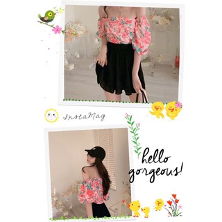 เสื้อแฟชั่นลายดอกไม้สุดหวาน เปิดไหล่ก็เซ็กซี่ ปิดไหล่ก็สวย 🌺🥰❤️