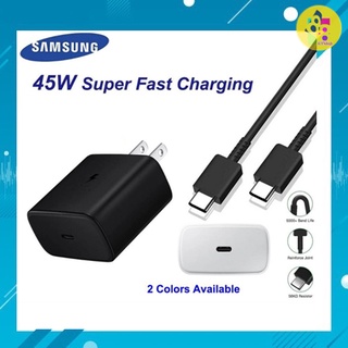 ชุดชาร์จ Samsung 45W หัวชาร์จด่วน ชาร์จเร็ว Super Fast Charge 45W พร้อมสายชาร์จด่วน Note20 S20 S21 S21ultar TadS7