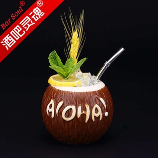 ภาพหน้าปกสินค้าแก้ว Wine Cocktail Bar Soul Hawaiian Coconut Ceramic Cup Tiki Cup Personalized Cocktail Cup TIKI Cup TIKI MUG ที่เกี่ยวข้อง