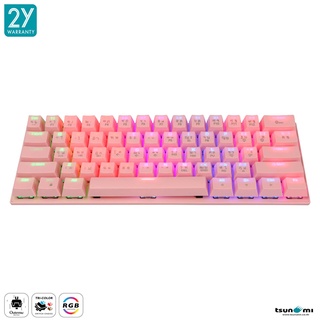 ภาพขนาดย่อของภาพหน้าปกสินค้าคีย์บอร์ดเกมมิ่ง Tsunami Outemu MK-61 61Keys 60% Compact Mechanical Keyboard (รับประกันสินค้า 2 ปี) จากร้าน tsunami_thailand บน Shopee ภาพที่ 4