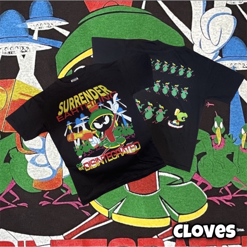 cloves-vintage-t-shirt-เสื้อยืดงานป้าย-tultex-cotton100-marvin-the-martian-looney-tunes
