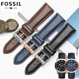 10-29✈Fossil สายนาฬิกาข้อมือ สายหนัง สําหรับผู้ชาย fs4812 me305220 สายนาฬิกาข้อมือ หนังวัวแท้ 22 มม.