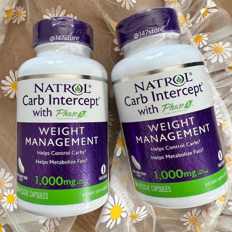 แท้-100-บล็อคแป้งและน้ำตาล-เฟส2-ควบคุมน้ำหนัก-natrol-carb-intercept-control-carbs-ชนิดแคปซูล