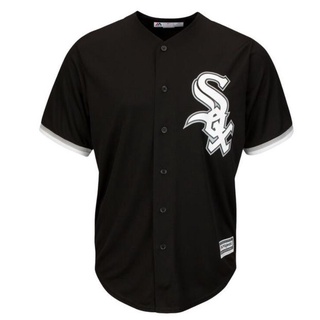 เสื้อกีฬาเบสบอล ลายทีม Chicago White Sox มีสีดํา สีขาว สีเทา สําหรับผู้ชาย