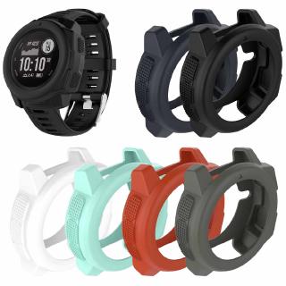 ซิลิโคนอ่อนนุ่มป้องกันกรณีปกเชลล์ป้องกันกรณีป้องกันกรอบผิวสำหรับ Garmin Instinct ดูสมาร์ท