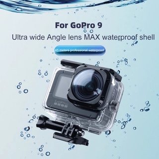 ภาพหน้าปกสินค้าเคสกันน้ำ GoPro HERO 9 / 10 Black Max Lens Mod Diving Waterproof Housing ดำน้ำได้ลึก ที่เกี่ยวข้อง