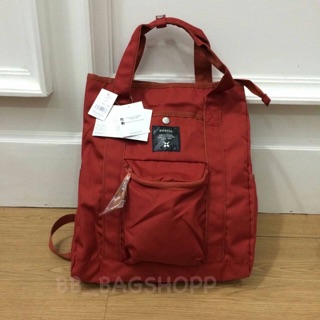 Anello Polican backpack and tote bag (outlet) สีแดง