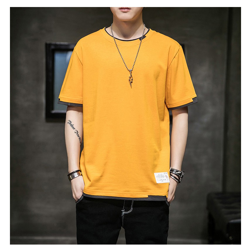 bole-เสื้อยืดคอกลมแขนสั้นผู้ชายสีพื้น-รุ่น-3126