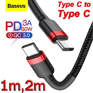 Baseus USB Type C to USB-C Cable for Samsung S9 S8 Note 9 MacBook Pro QC3.0 60W PD Quick Charge Cable Fast Charging Cord