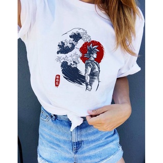 🔥 เสื้อยืดคอกลม แขนสั้น พิมพ์ลายการ์ตูนดราก้อนบอล คลื่นในตํานาน เครื่องแต่งกายฮาโลวีน สไตล์ญี่ปุ่น สําหรับผู้หญิง 🔥