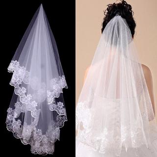 1.5M Wedding Veil Ivory New Lace Edge High Quality Tulle Bridal Veil