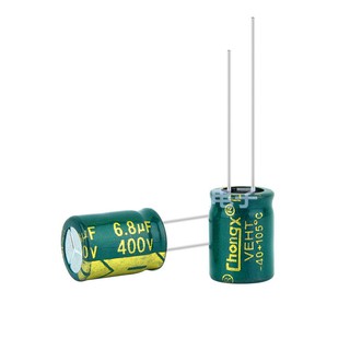 C Capacitor 6.8uF 400V ตัวเก็บประจุ อิเล็กโทรไลต์ คาปาซิเตอร์