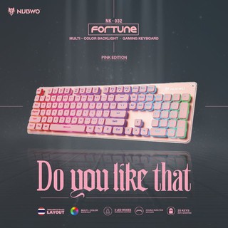 ภาพหน้าปกสินค้าNUBWO NK32 Fortune Pink Edition Gaming Keyboard คีย์บอร์ดเกมมิ่ง สีชมพู ที่เกี่ยวข้อง