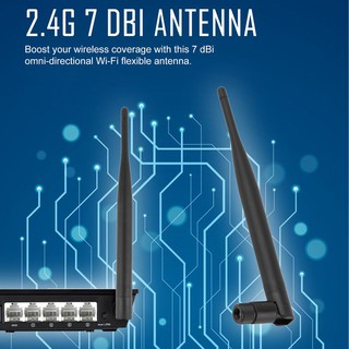 เสาอากาศไร้สายCod 2 . 4 Ghz 7 Dbi บูสเตอร์ Wlan Rp - Sma F Pci