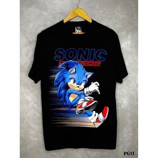 Sonicเสื้อยืดสีดำสกรีนลายPG11