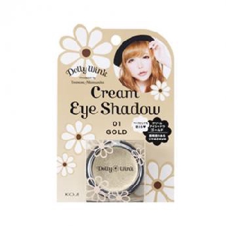 ❤️ไม่แท้คืนเงิน❤️ Koji Dolly Wink Cream Eye Shadow #1 Gold เบสทาตาก่อนลงอายแชโดว์สี ช่วยให้เปลือกตา ใต้ตาดูสว่างสดใส
