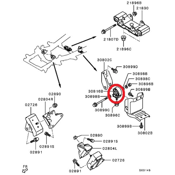 nisto-ยางแท่นเครื่อง-หลังซ้าย-มิตซูบิชิ-ไทรทัน-mitsubishi-triton-2005-2014-4wd-เกียร์ธรรมดา-เกียร์กระปุก