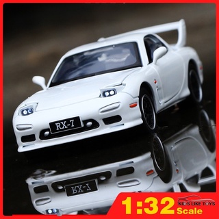 สินค้า Klt โมเดลรถยนต์ Mazda RX7 Diecast 1:32 ของเล่น ของขวัญวันเกิด สําหรับเด็กผู้ชาย