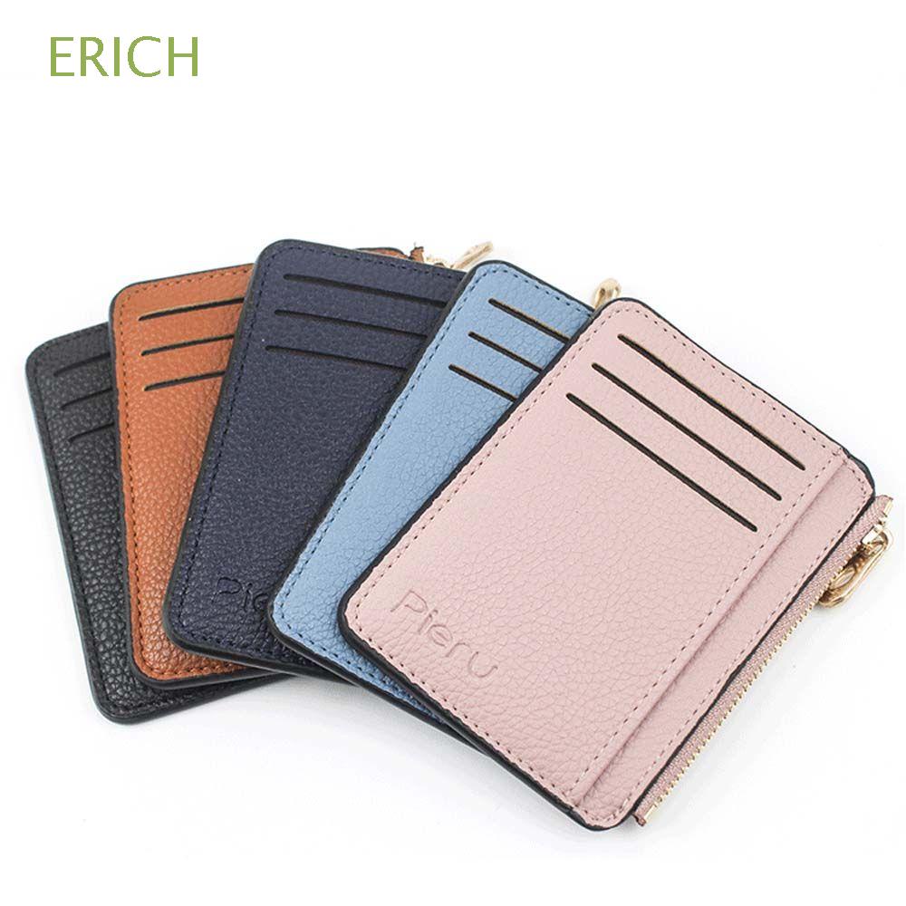 erich-กระเป๋าสตางค์-หนัง-pu-แบบบาง-ใส่นามบัตรได้-ลายลิ้นจี่-สําหรับผู้ชาย-และผู้หญิง