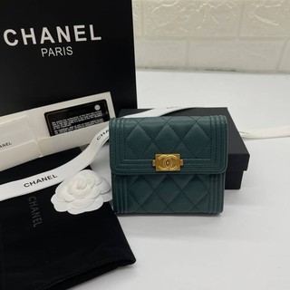 Chanel wallet หน้าบอย Grade vip Size 11.5cm  อปก.fullboxset