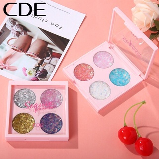 CD050 CDE Eyeshadow กากเพชรทาตา 4 สีใน1 ตลับเทรนด์แต่งตากลิตเตอร์ได้ฮิตมากๆและนอกจากการทาอายแชโดว์กลิตเตอร์