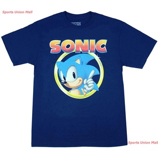 ผู้ชายและผู้หญิง หุ่นยนต์ เด็กผู้ชาย เสื้อยืด Sonic The Hedgehog Pointing Finger Sega Video Game Mens T-Shirt เสื้อคู่เ