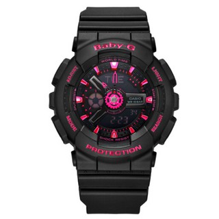 (ขายด่วน) ต้นฉบับ Casio Baby-G BA110 สีดำสีชมพูนาฬิกาข้อมือผู้หญิงกีฬา