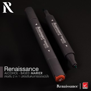 สินค้า Renaissance ปากกามาร์คเกอร์ 2 หัว ใหม่! 80 เฉดสี