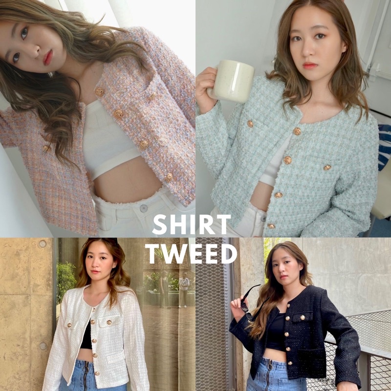 crystalco-shirt-tweed-พร้อมส่ง